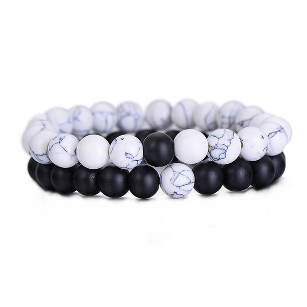 2Pcs/Set Couples Distance Bracelet Natural Stone - Summer Fashionista