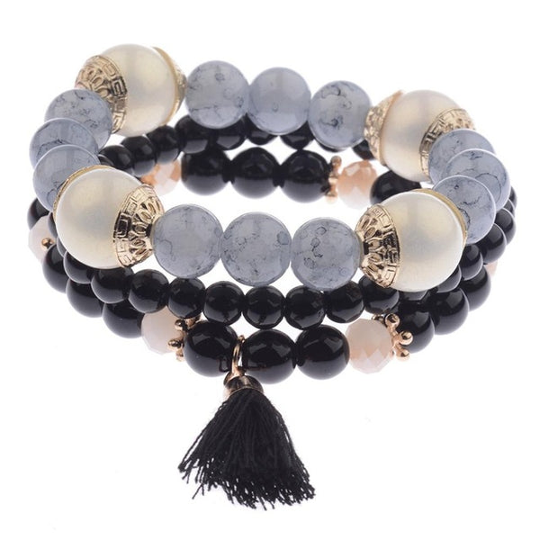3Pcs Charm Beads Bracelet - Summer Fashionista