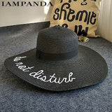 "Do Not Disturb" Beach Straw Hat - Summer Fashionista
