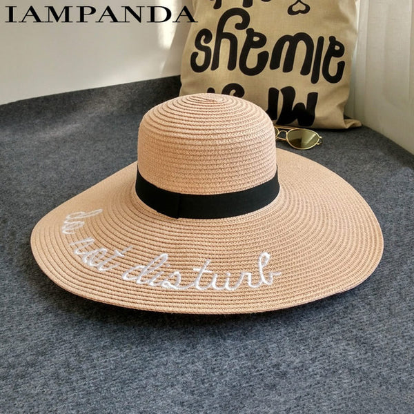"Do Not Disturb" Beach Straw Hat - Summer Fashionista