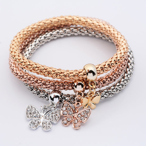 Multilayer Butterfly Pendant Bracelet - Summer Fashionista