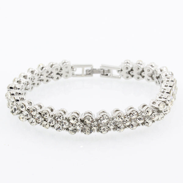 Gold Plated Crystal Cuff Braceclet - Summer Fashionista