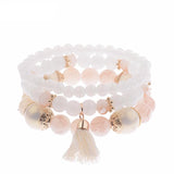 3Pcs Charm Beads Bracelet - Summer Fashionista