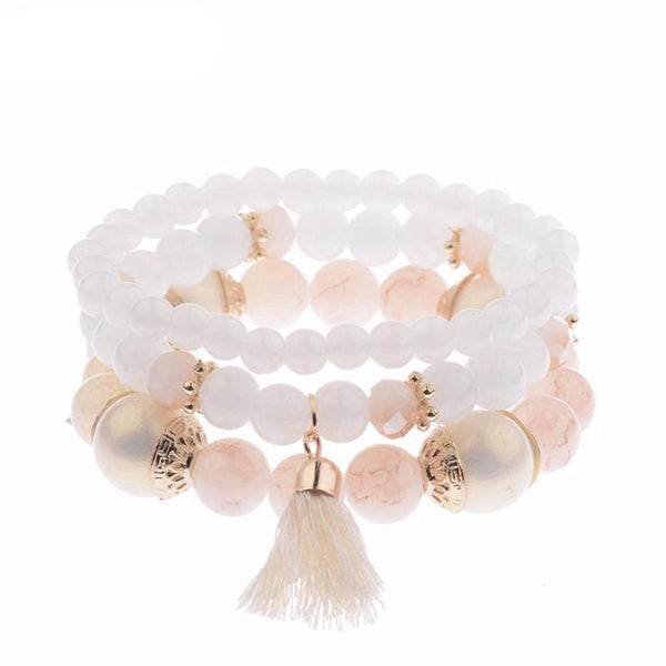 3Pcs Charm Beads Bracelet - Summer Fashionista