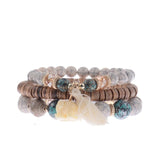 3Pcs Charm Beads Bracelet - Summer Fashionista