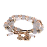 3Pcs Charm Beads Bracelet - Summer Fashionista