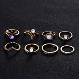 8pcs Set Ring - Summer Fashionista