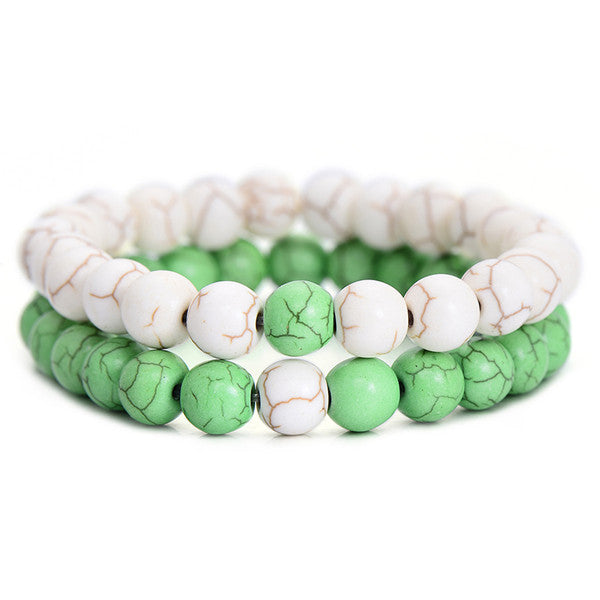 2Pcs/Set Couples Distance Bracelet Natural Stone - Summer Fashionista