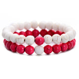 2Pcs/Set Couples Distance Bracelet Natural Stone - Summer Fashionista