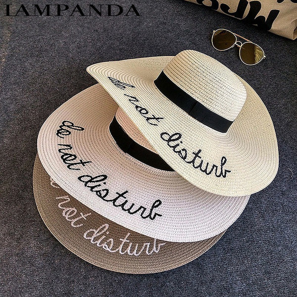 "Do Not Disturb" Beach Straw Hat - Summer Fashionista