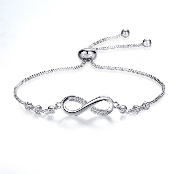 Elegant Diamond Charm Bracelet Love 925 Siver Female Bracelet - Summer Fashionista