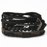 Anchor Leather Bracelet - Summer Fashionista