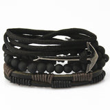 Anchor Leather Bracelet - Summer Fashionista